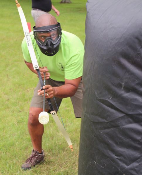 Man playing Archery Tag