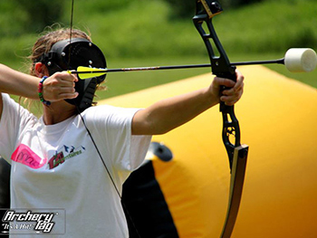 Woman Playing Archery Tag