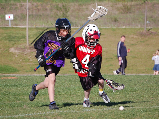 Boys Playing Lacrosse